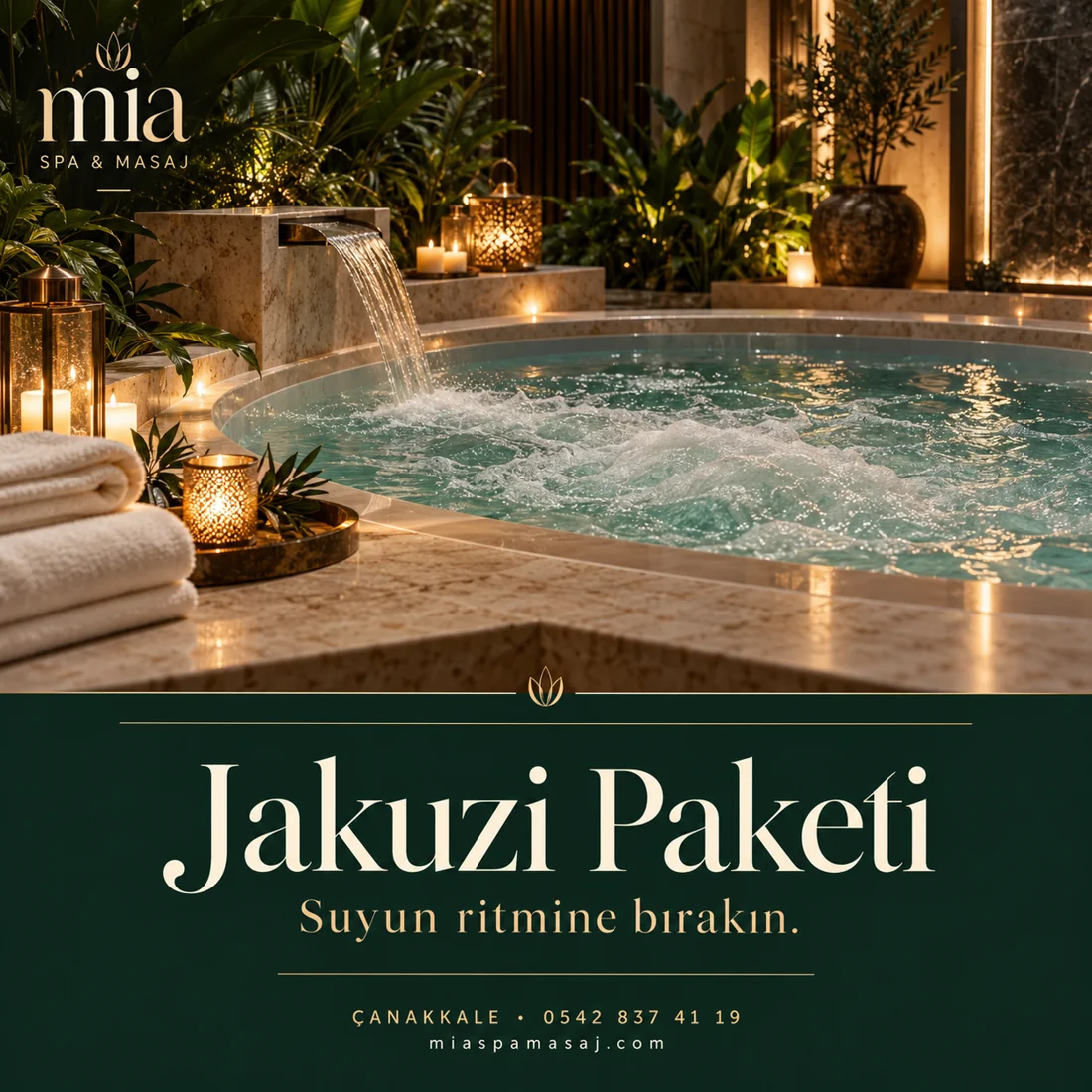 Jakuzi Paketi için hazırlanmış temsili spa görseli