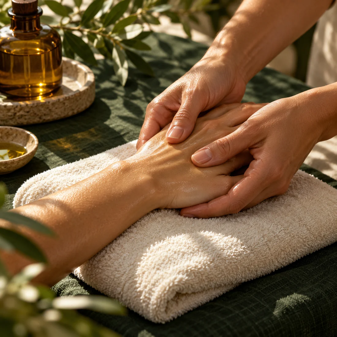 Mia’nın masaj deneyimini anlatan temsili spa fotoğrafı