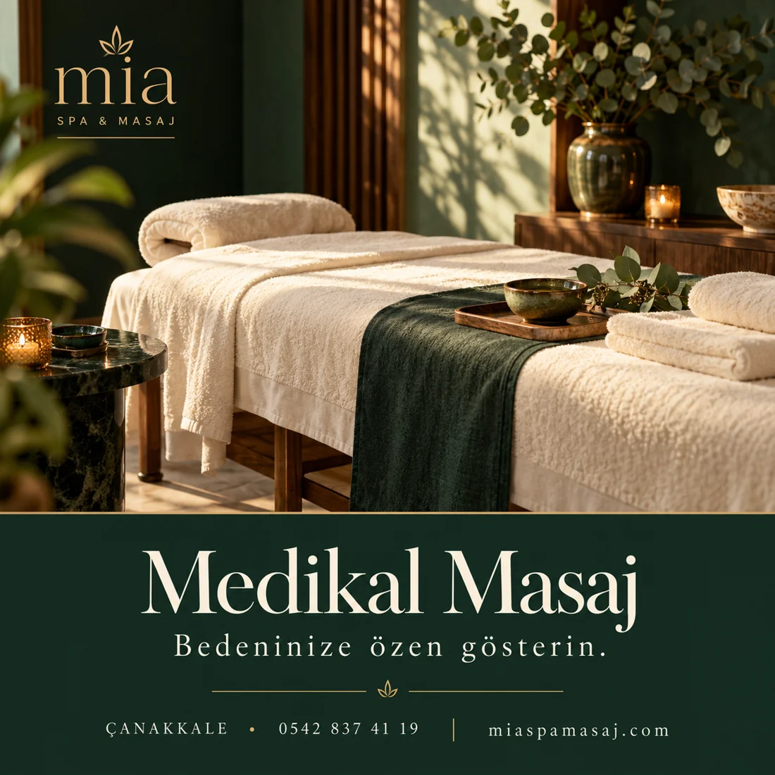 Medikal Masaj için hazırlanmış temsili spa görseli