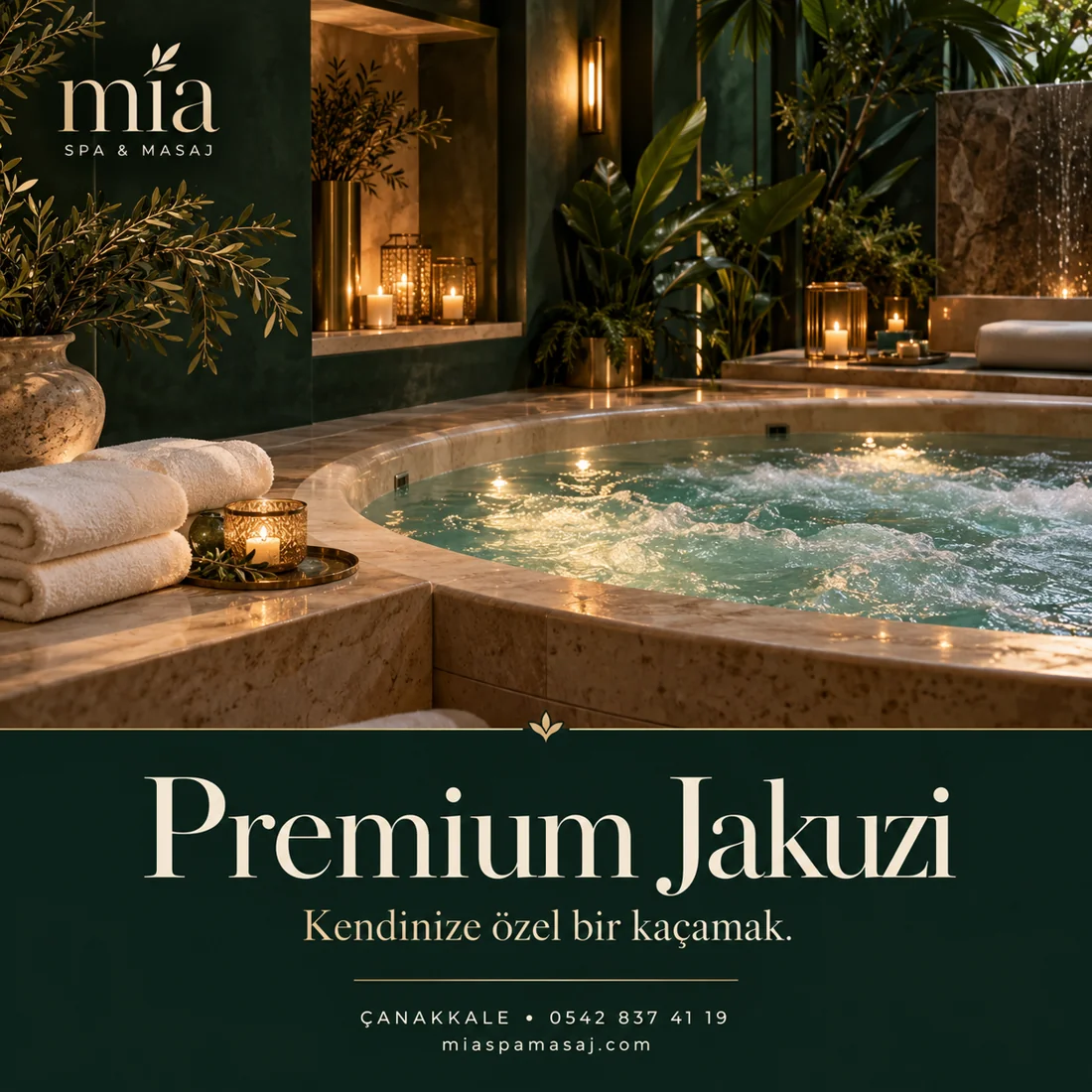 Premium Jakuzi için hazırlanmış temsili spa görseli