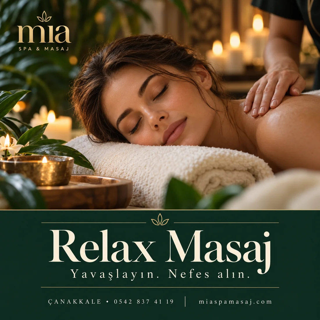 Relax Masaj için hazırlanmış temsili spa görseli